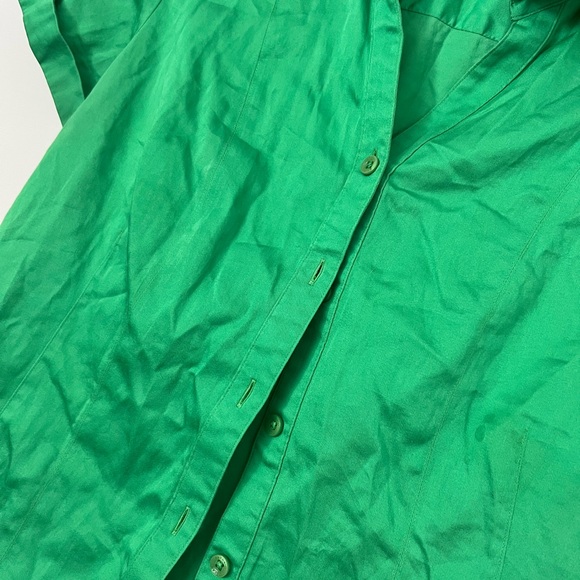 Antonio Melani | green short sleeve button up blouse - M - Picture 4 of 8